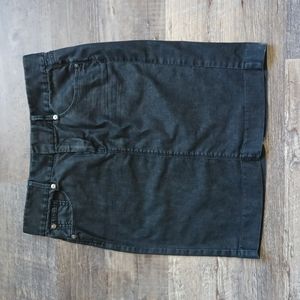 Gap black denim pencil skirt